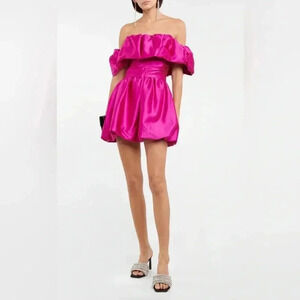 Jonathan Simkhai Fuchsia Off-Shoulder Mini Dress